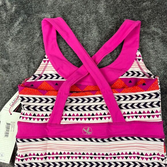 Carve Designs Savarna Tank Top Raspberry Tulum Pickleball Geometric M NWT - Picture 7 of 8